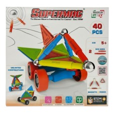 SUPERMAG 40 PARÇA MANYETİK ARAÇ YAPIM SETİ VE STEM OYUNCAĞI