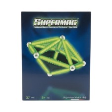 SUPERMAG 37 PARÇA FOSFORLU MANYETİK YAPI OYUNCAĞI- MIKNATISLI STEM SETİ