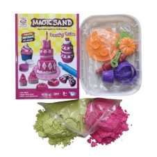 MAGIC SAND PASTA VE TATLI KALIPLI KİNETİK KUM OYUN SETİ/ 500 GR KUM SETİ