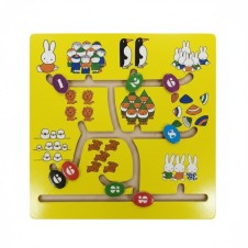 Ahşap 1-10 Sayı Eşleştirme ve Kaydırmalı Labirent Oyunu
