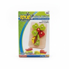 Ahşap Çiçek Bul-Tak Eğitici Puzzle 22 Parça