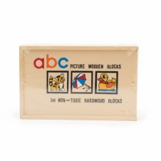 Ahşap Resimli ABC Blok Seti 30 Parça