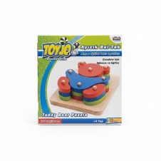 Ahşap Ayıcık Bul-Tak Puzzle 13 Parça