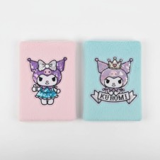 Kuromi Peluş Pullu Kapaklı Çizgili Not Defteri