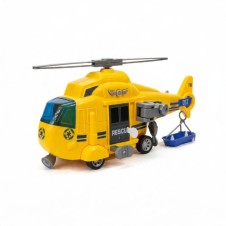 1:16 Ölçekli Işıklı ve Sesli Oyuncak Kurtarma Helikopteri ve Sedye Seti