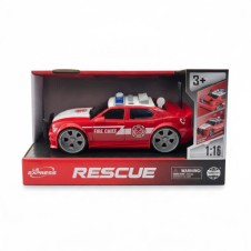 1:16 Ölçekli Işıklı ve Sesli Oyuncak İtfaiye Şefi Kurtarma Aracı