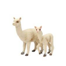 ALPAKA VE YAVRU ALPAKA FİGÜRÜ-ÇİFTLİK HAYVANI MODEL HAYVAN OYUNCAK
