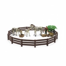 ZEBRA AİLESİ VE BAKICI FİGÜR SETİ- ÇİFTLİK GÖREVLİSİ VE AKSESUARLARIYLA HAYVAN MODEL OYUNCAK