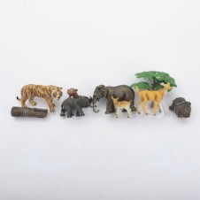 VAHŞİ HAYVANLAR OYUN SETİ-KAPLAN,FİL,GEYİK VE YAVRULARI-ZENGİN FİGÜR KOLEKSİYONU