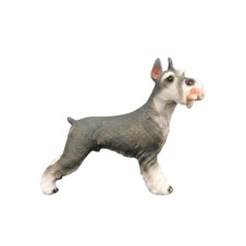 GRİ SCHNAUZER KÖPEK FİGÜRÜ- MODEL HAYVAN OYUNCAK