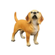AÇIK KAHVE BEAGLE KÖPEK FİGÜRÜ- MODEL HAYVAN OYUNCAK
