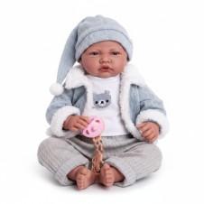 KİKİ BABY GRİ TAKIMLI GERÇEKÇİ OYUNCAK BEBEK